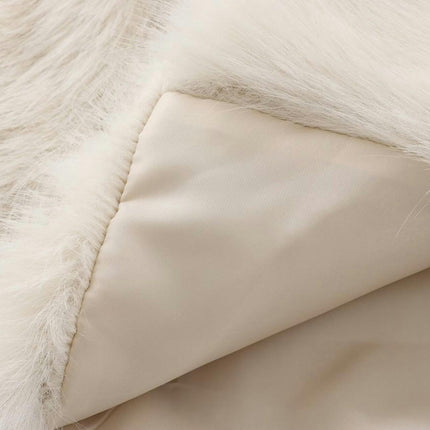 Womens Faux Fur Coat Shaggy Casual Lapel Jackets Winter Warm Fuzzy Outerwear
