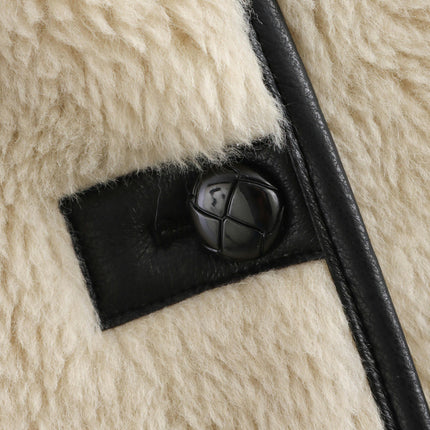 Womens Faux Fur Jackets Warm Winter Casual Button Down Coat Lapel Long Sleeve Shaggy Outwear