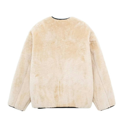 Women's Warm Winter Coats Casual Long Sleeve Button up Fuzzy Sherpa Fleece Jackets Outerwear