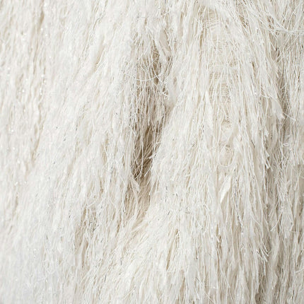 Women's Fashion Cropped Faux Fur Jacket Long Sleeve Open Front Casual Fluffy Shaggy Coat