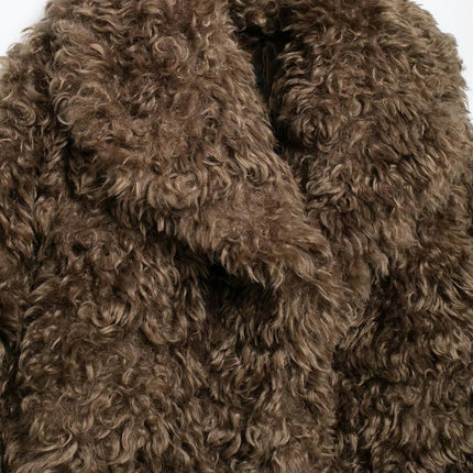 Women's Winter Coats Faux Fur Jacket Long Sleeve Shaggy Warm Outerwear