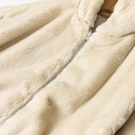 Women Fleece Jacket Reversible Sherpa Coat Winter Fall Casual Zip Up Hoodie Outerwear
