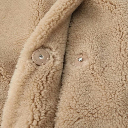 Womens Fuzzy Fleece Jacket Button Down Sherpa Coats Casual Winter Warm Outwear with Pockets