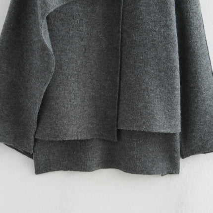 Autumn Winter Cape For Women Long Sleeve Soft Short Coat Outerwear