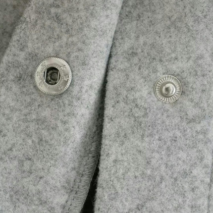 Women's Winter Blend Lapel Collar Jacket Button Down Long Sleeve Shirt Coat