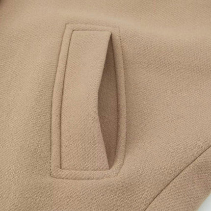 Women's Loose Coat Lapel Single Breasted Long Sleeve Jackets Overcoat
