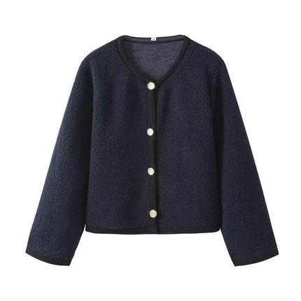 Women's Cardigan Sweater Casual Long Sleeve Button Down Fuzzy Knit Fall Open Front Outwear