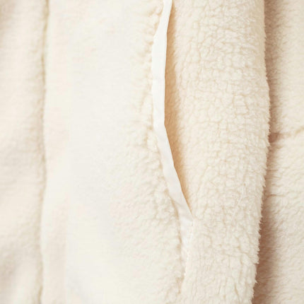 Womens Fleece Jacket Casual Long Sleeve Cropped Sherpa Zip Up Fuzzy Warm Coats Outwear