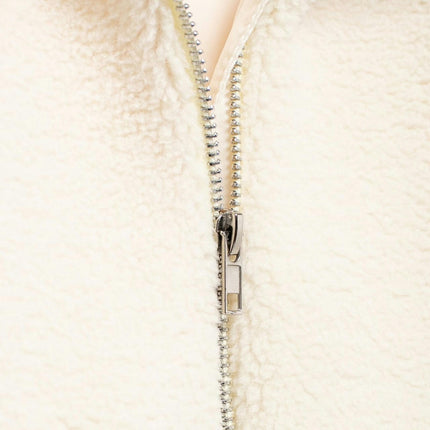 Womens Fleece Jacket Casual Long Sleeve Cropped Sherpa Zip Up Fuzzy Warm Coats Outwear