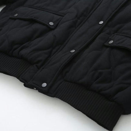 Women's Quilted Casual Puffer Jacket Warm Winter Bomber Coats Zip Up Outerwear with Pockets