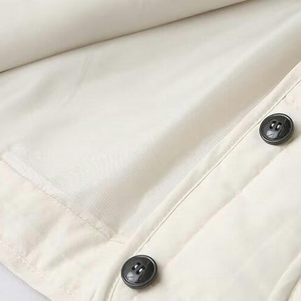 Women's Puffer Jacket Lightweight Long Sleeve Button Down Quilted Coat Warm Outwear