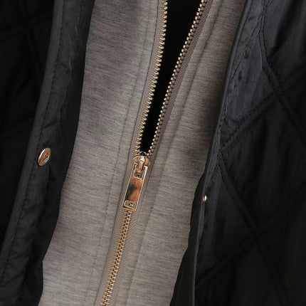 Puffer Jackets for Women Winter Casual Quilted Hooded Button Down Coat