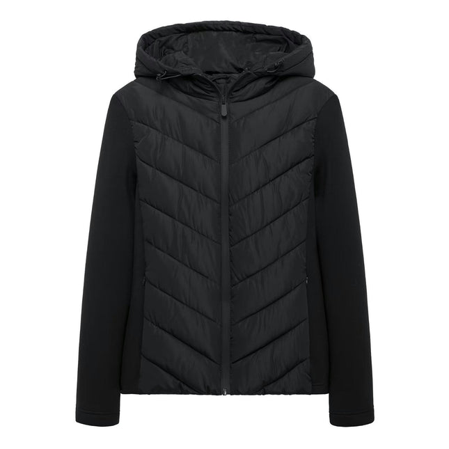 Women's Full-Zip Puffer Jacket Quilted Long Sleeve Winter Coat with Hood