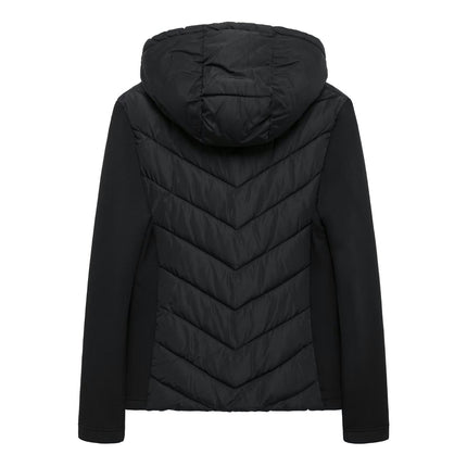 Women's Full-Zip Puffer Jacket Quilted Long Sleeve Winter Coat with Hood