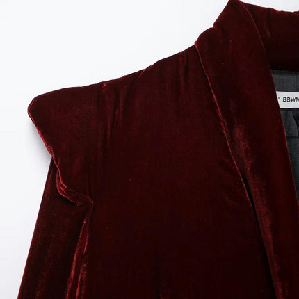 Women's Cropped Velvet Jacket Long Sleeve Fall Winter Coats Outerwear