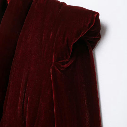 Women's Cropped Velvet Jacket Long Sleeve Fall Winter Coats Outerwear