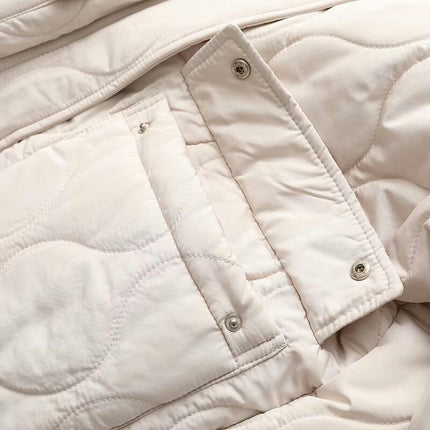 Women's Winter Casual Quilted Jackets Long Sleeve Zip Up Puffer Outerwear Coats
