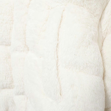 Women's Cropped Faux Fleece Sherpa Jacket Zip Up Winter Furry Coat Outerwear