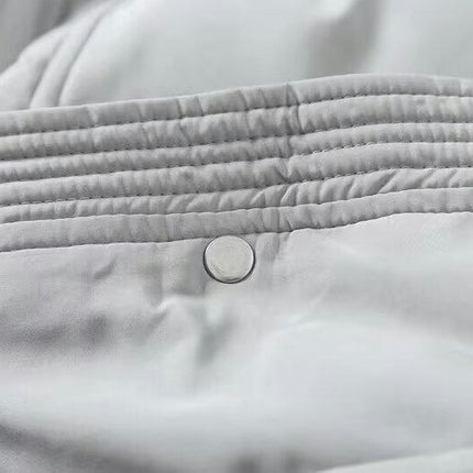Women's Thickened Long Puffer Jacket Winter Zipper Hooded Warm Coat Outerwear