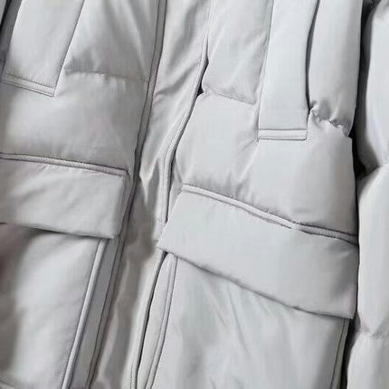 Women's Thickened Long Puffer Jacket Winter Zipper Hooded Warm Coat Outerwear