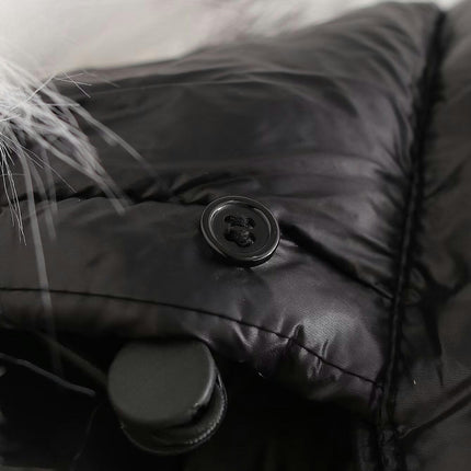 Women's Long Winter Coat Thickened Hooded Warm Puffer Jacket with Belt