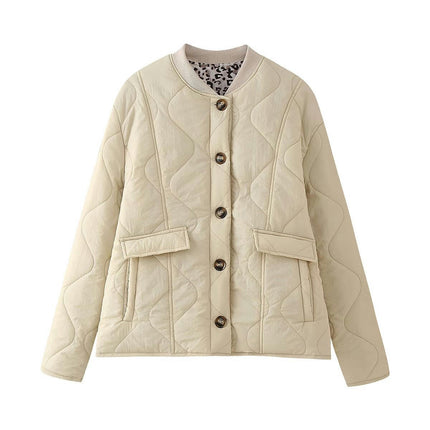 Women's Quilted Jackets Lightweight Casual Warm Button Down Winter Coats with Pockets