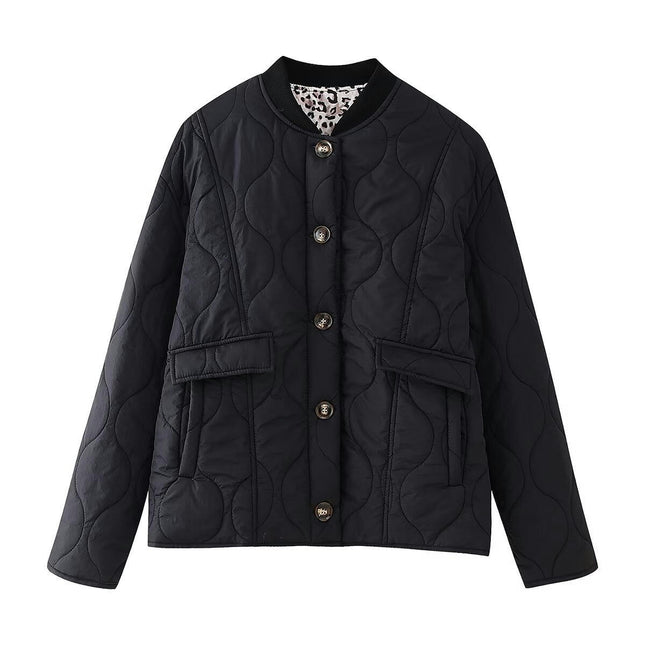 Women's Quilted Jackets Lightweight Casual Warm Button Down Winter Coats with Pockets