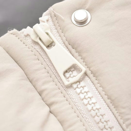 Women's Cropped Hooded Puffer Jacket Zip Up Winter Quilted Warm Short Outerwear