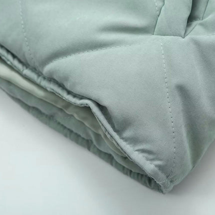 Women's Winter Stand Collar Button Down Quilted Jacket Baggy Padded Coats