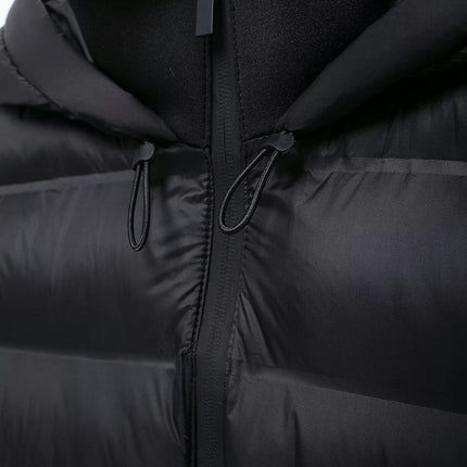 Women's Cropped Quilted Jacket Hooded Zip Up Short Padded Coat Winter Warm Outwear