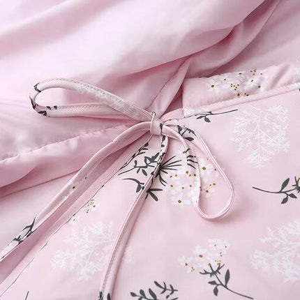 Women's Long Sleeve Quilted Jacket Floral Printed Lightweight Open Front Padded Coats