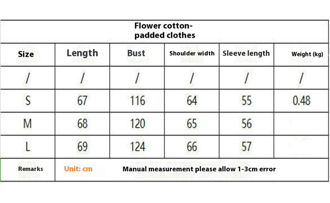 Women's Floral Printed Jacket Lightweight Quilted Button Down Padded Coat