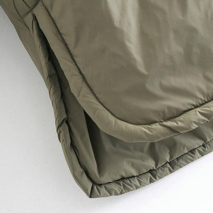 Women's Winter Padded Jacket Lightweight Button Down Casual Long Sleeve Lapel Coat