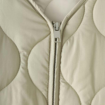 Women's Quilted Jacket Zip Up Lightweight Padded Long Sleeve Coat Outerwear
