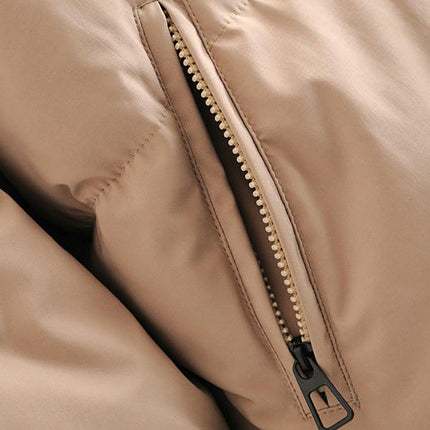 Womens Winter Quilted Jackets Long Sleeve Full Zip Puffer Coats with Pockets
