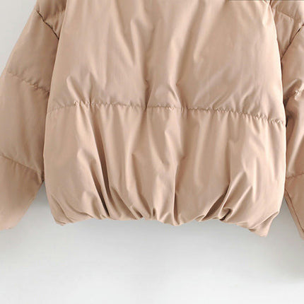Womens Winter Quilted Jackets Long Sleeve Full Zip Puffer Coats with Pockets
