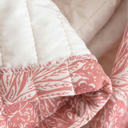 Women's Padded Quilted Jacket Cardigan Floral Printed Lightweight Long Sleeve Open Front Coats