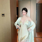 Light green suspender+robe