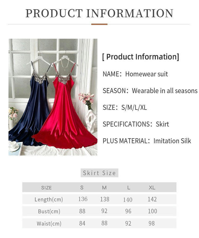 Lingerie for Women 2 Pack Imitation Silk Nightgowns Babydoll Negligee Sexy Slip Satin Chemise Sleepwear