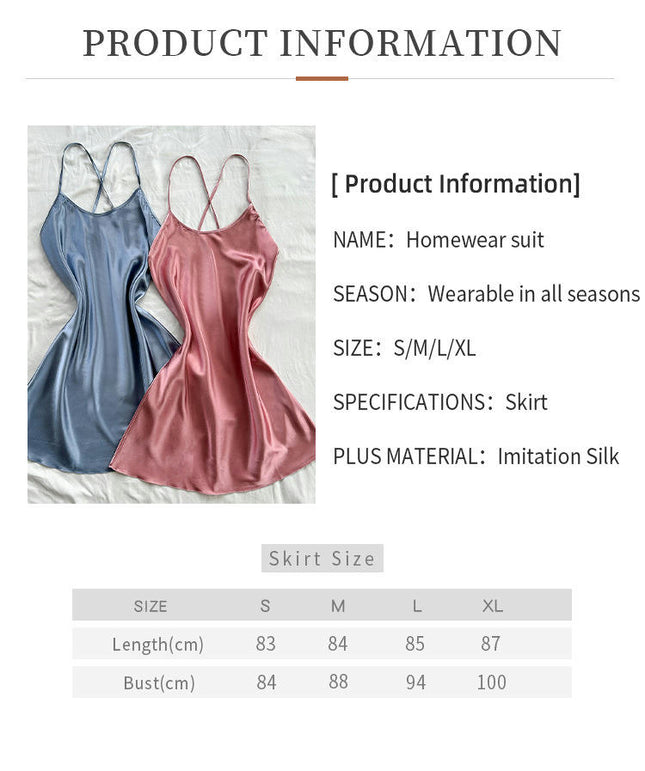 Women 2 Pack Nightgown Faux Silk Nightgown Sexy Lingerie Satin Nightdress