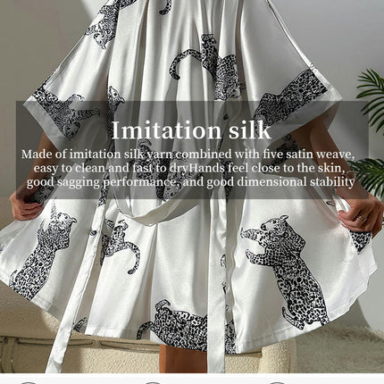 Women's Satin Robe Imitation Silk Kimono Bathrobe Pure Short Sexy Sleepwear Bridesmaid Bride Party Robes