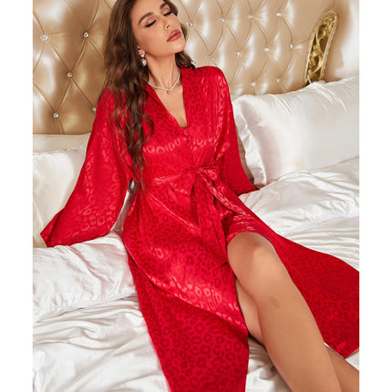 Imitation Silk Robes for Women Long Bridesmaid Wedding Party Satin Robes Sleepwear