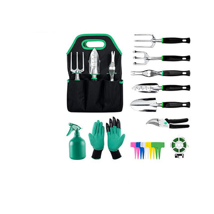 Stainless Steel Heavy Duty Gardening Tool Set with Non-slip Rubber Grips and Carrying Bag, Outdoor Hand Tools