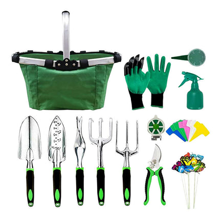 Gardening Tool Set, Stainless Steel Heavy Duty Gardening Tool Set, with Non-Slip Rubber Grip, Storage Tote Bag