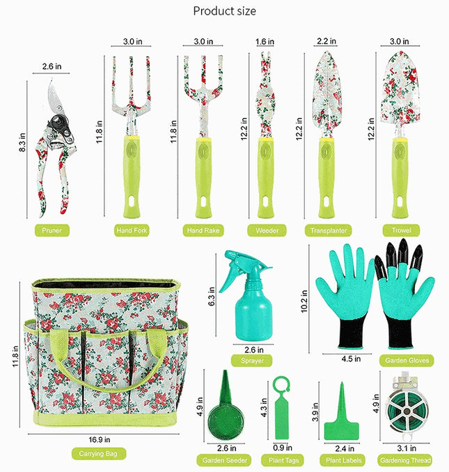Gardening and Floristry Pruning Tool Bag Printed Fashionable Soil Turning and Planting Tool Combination Set