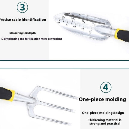 Garden Tools, 9 Piece Heavy Duty Gardening Tools Set with Non-Slip Rubber Grip, Carbon Steel Garden Tool