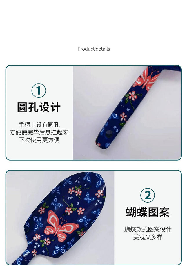 Aluminum Alloy Garden Butterfly Print Tool 4-Piece Set Gardening Supplies Soil Turning Shovel Glove Set