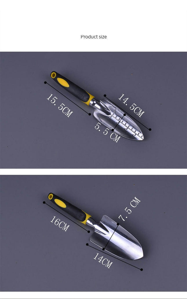 Garden Tool Set Aluminum Alloy Garden Farm Tools Comfort Silicone Two-color Handle 5-piece Set