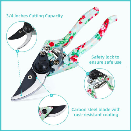 Womens Gardening Gifts Set, Floral Gardening Tools with Tote Bag, Womens Gifts for Christmas