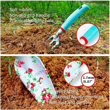 Womens Gardening Gifts Set, Floral Gardening Tools with Tote Bag, Womens Gifts for Christmas